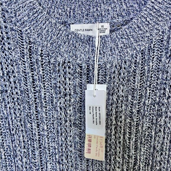 NWT Gentle Fawn Arcadia Long Sleeve Pointelle Knit Sweater in Pacific Mix - Picture 5 of 5